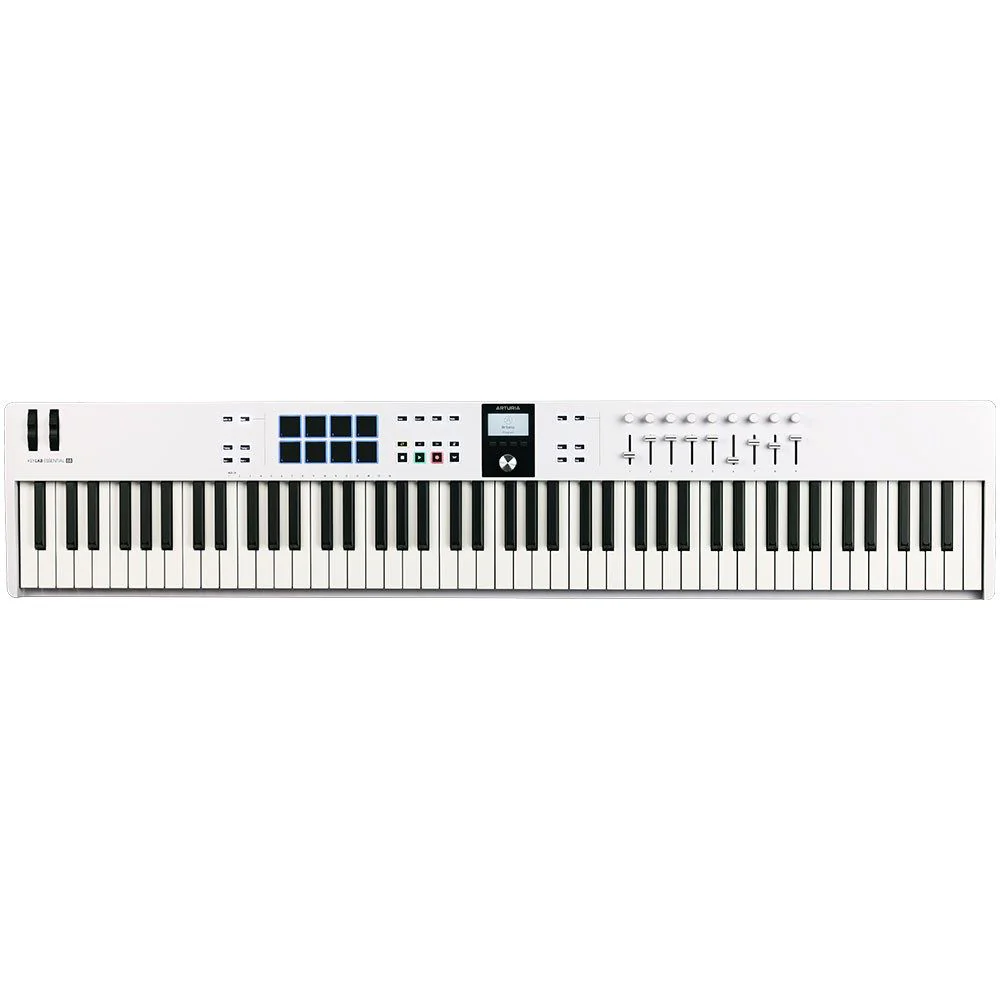 Arturia KeyLab Essential 88 MK3 Universal MIDI Controller Keyboard (White)