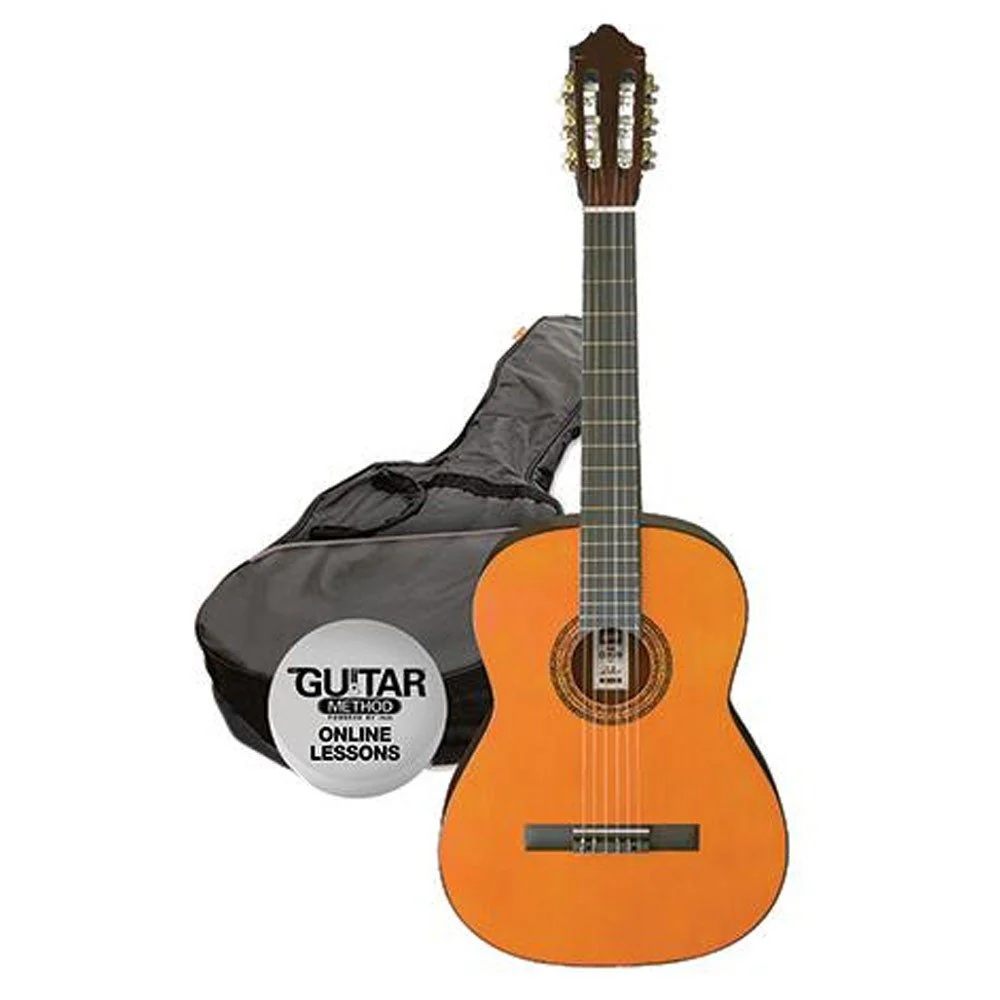 Ashton SPCG14 AM Starter Pack 1/4 Size Nylon String Guitar w/ Bag (Amber)