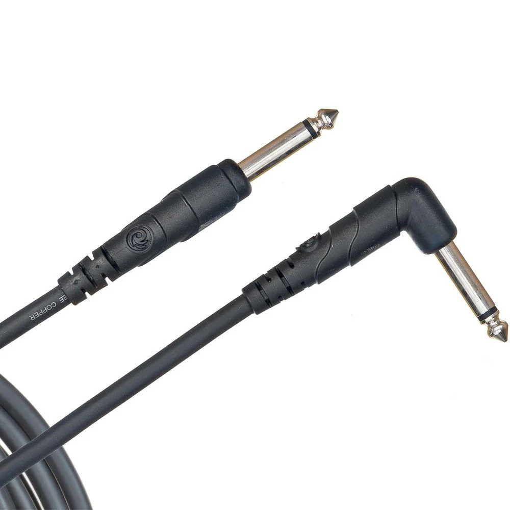 D'Addario Classic Series Right Angled Instrument Cable (20ft)