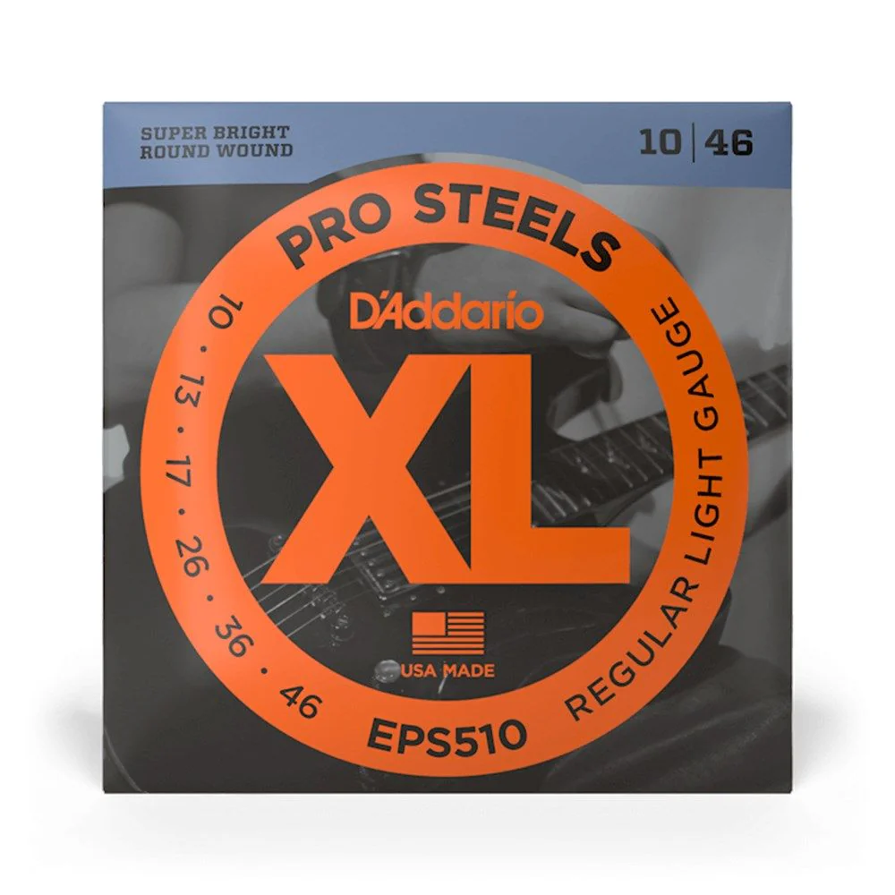 D'Addario EPS510 XL Pro Steels Electric Guitar Strings - Regular Light (10-46)