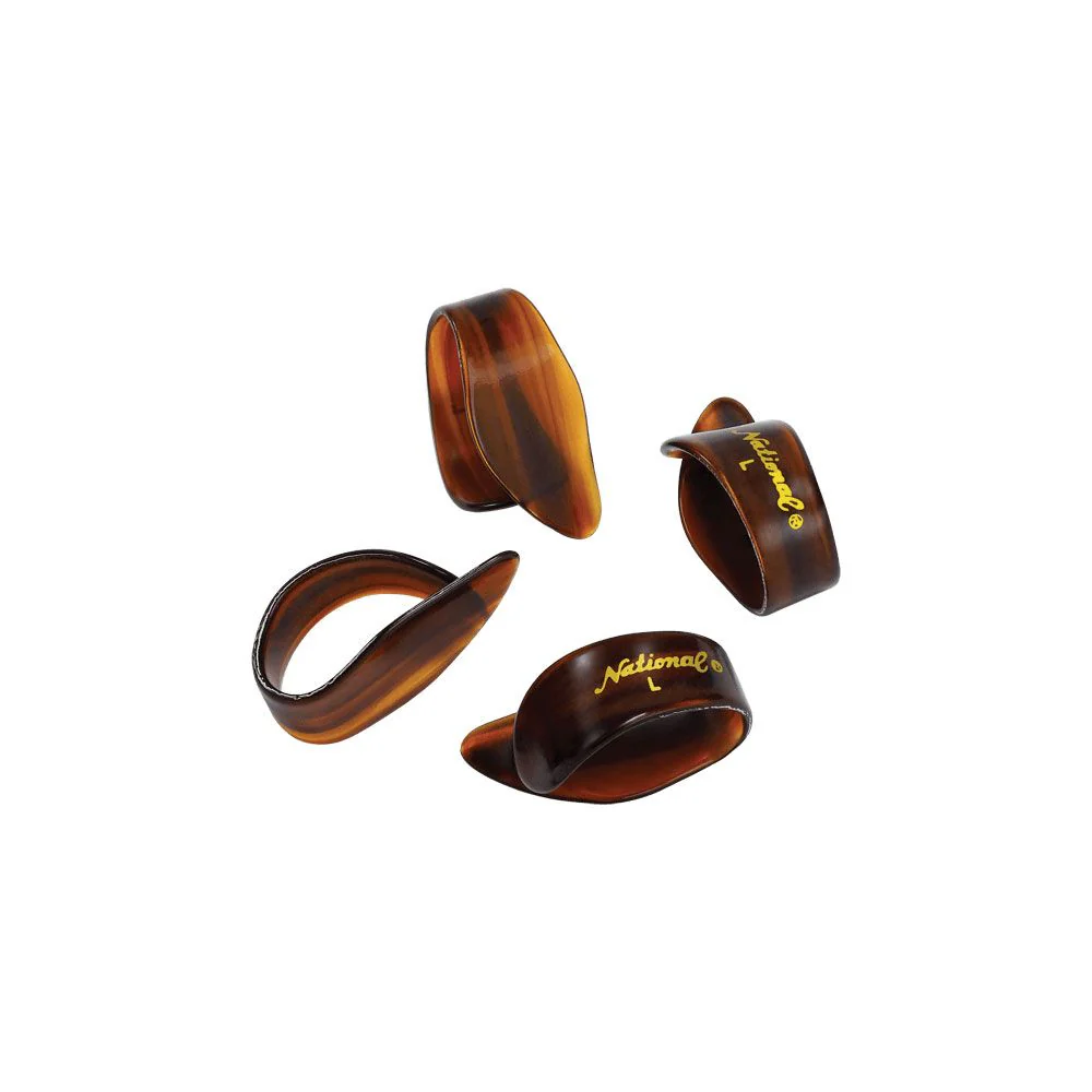 D'Addario NP8T-04 National Finger Picks Shell Celluloid (4-Pack) (Large)