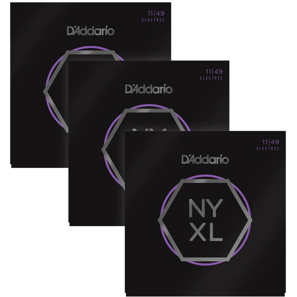 D'Addario NYXL1149-3P Nickel Wound Electric Guitar Strings 3-PACK - Medium (11-49)