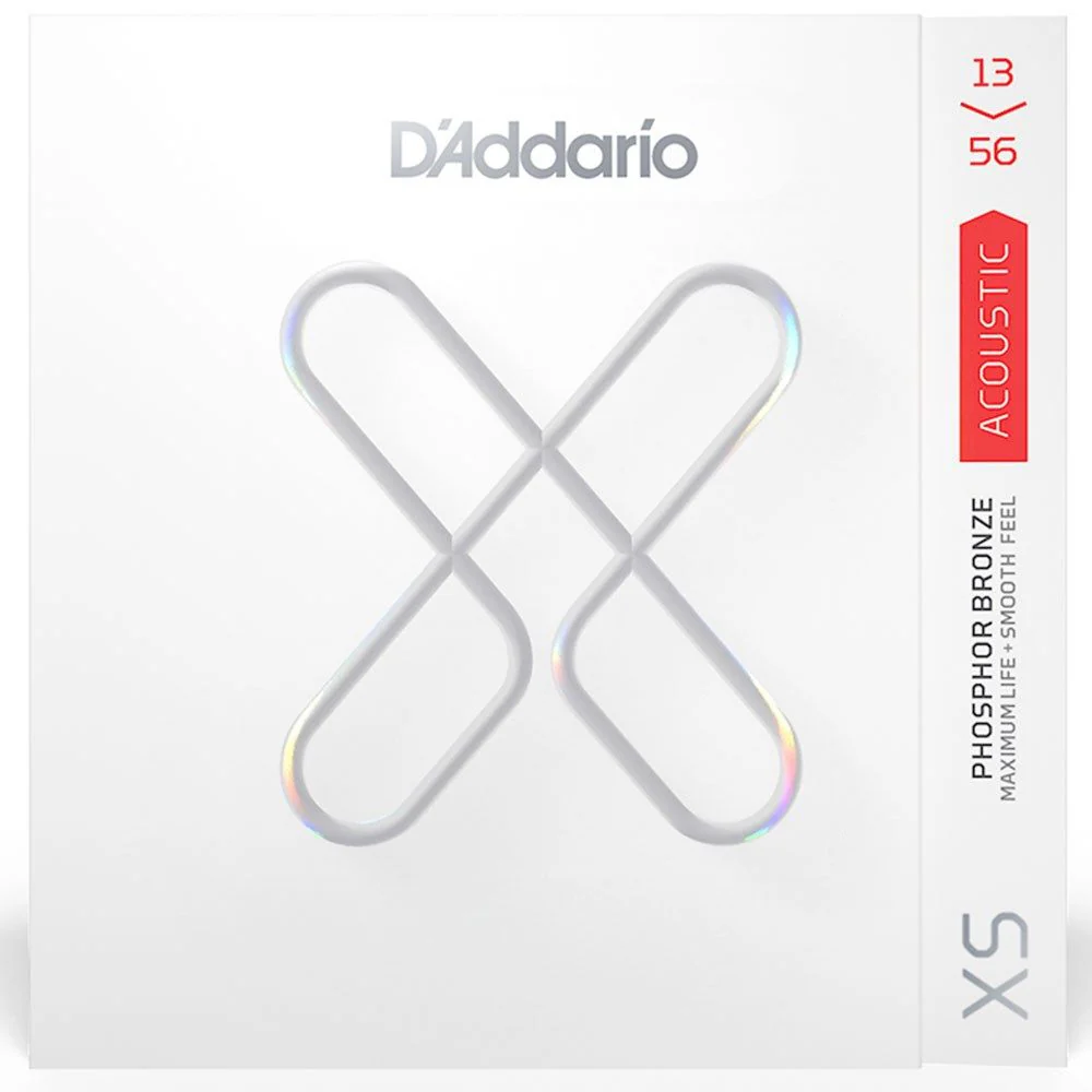 D'Addario XS Coated Acoustic Phosphor Bronze Strings - Medium Set (13-56)