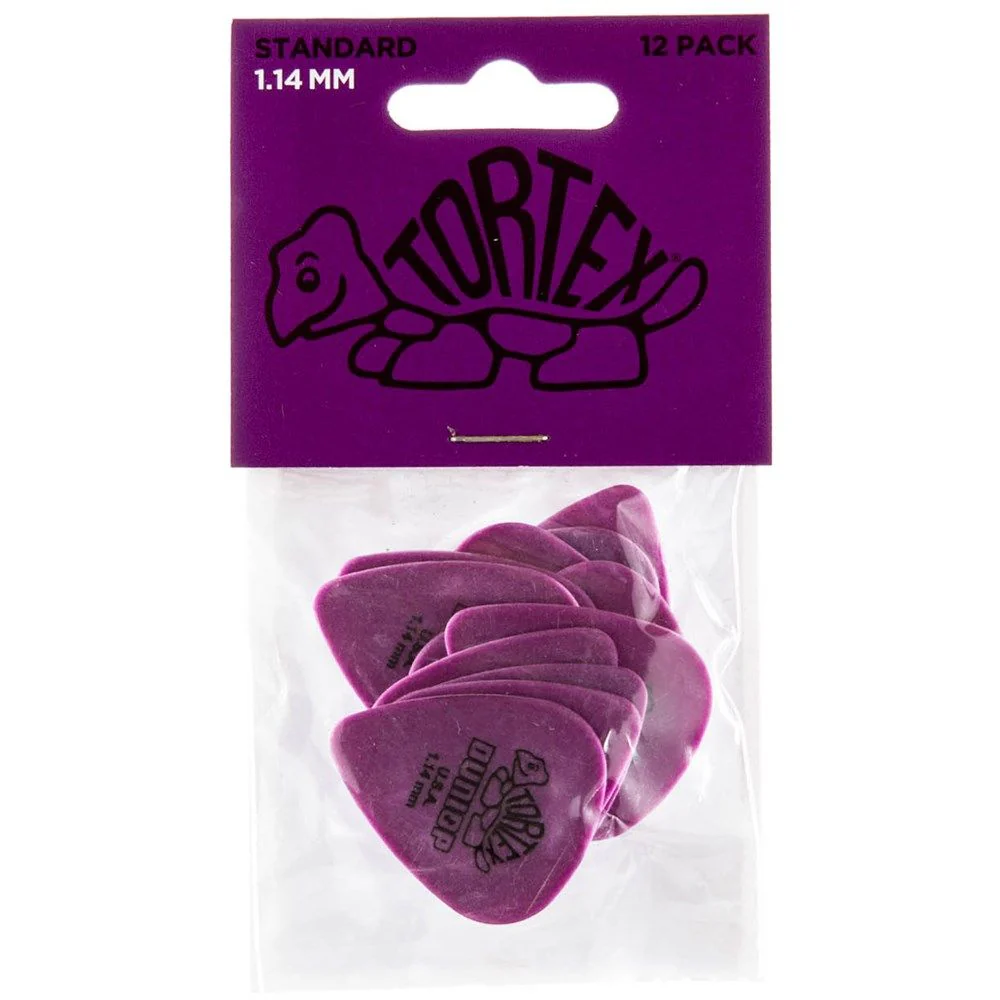 Dunlop Tortex Standard Guitar Pick 12-Pack - Purple (1.14mm)