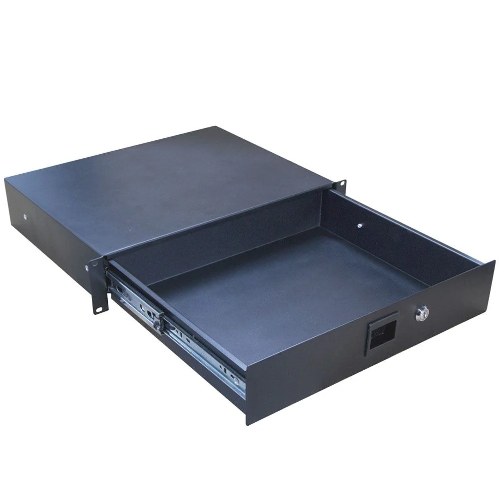 Encore Show Case AC-RD2UB 2RU 19" Rack Mount Drawer w/ Slam Lock (Black)