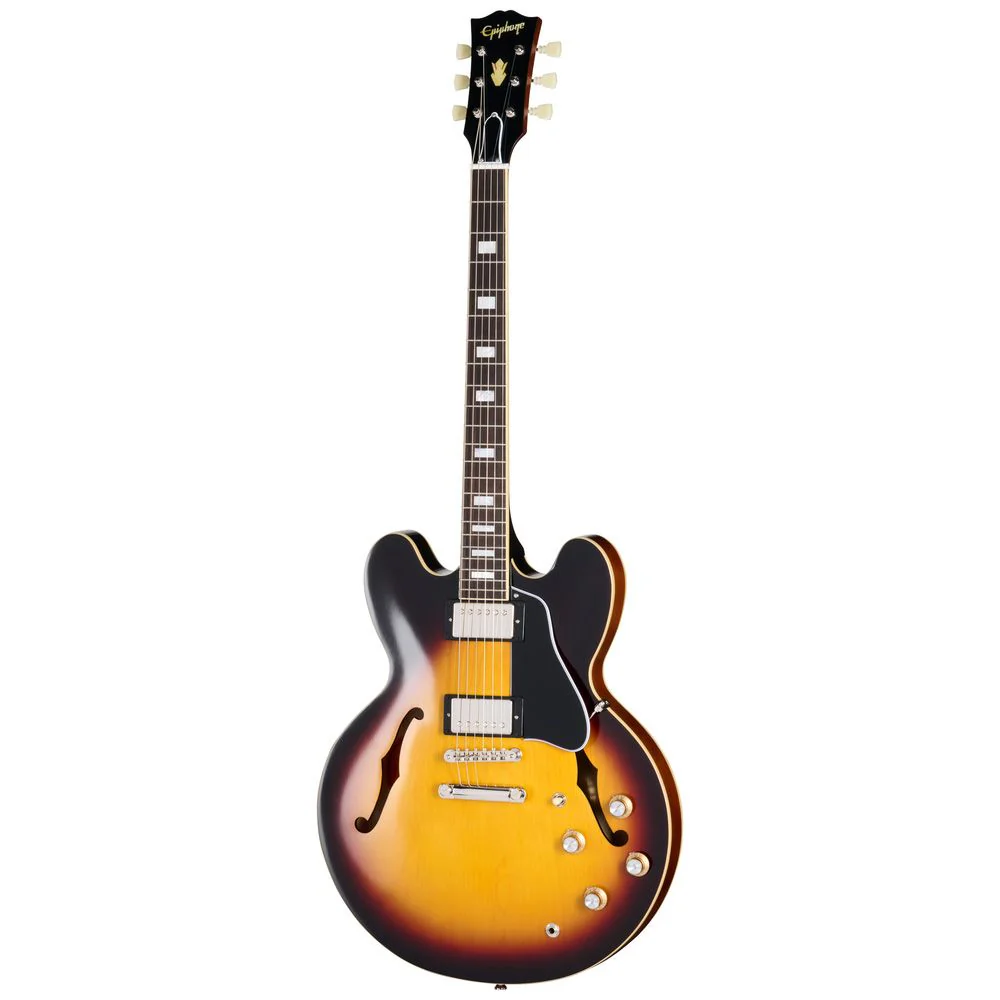 Epiphone 'Inspired By Gibson' 1962 ES-335 Reissue (Vintage Burst) Inc Hard Case