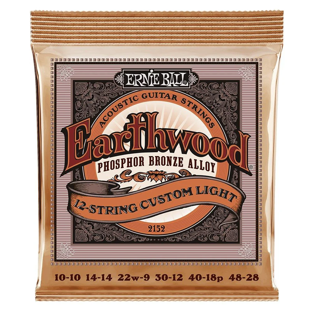 Ernie Ball Earthwood 12-String Phosphor Bronze Acoustic Guitar Strings - (10-48)