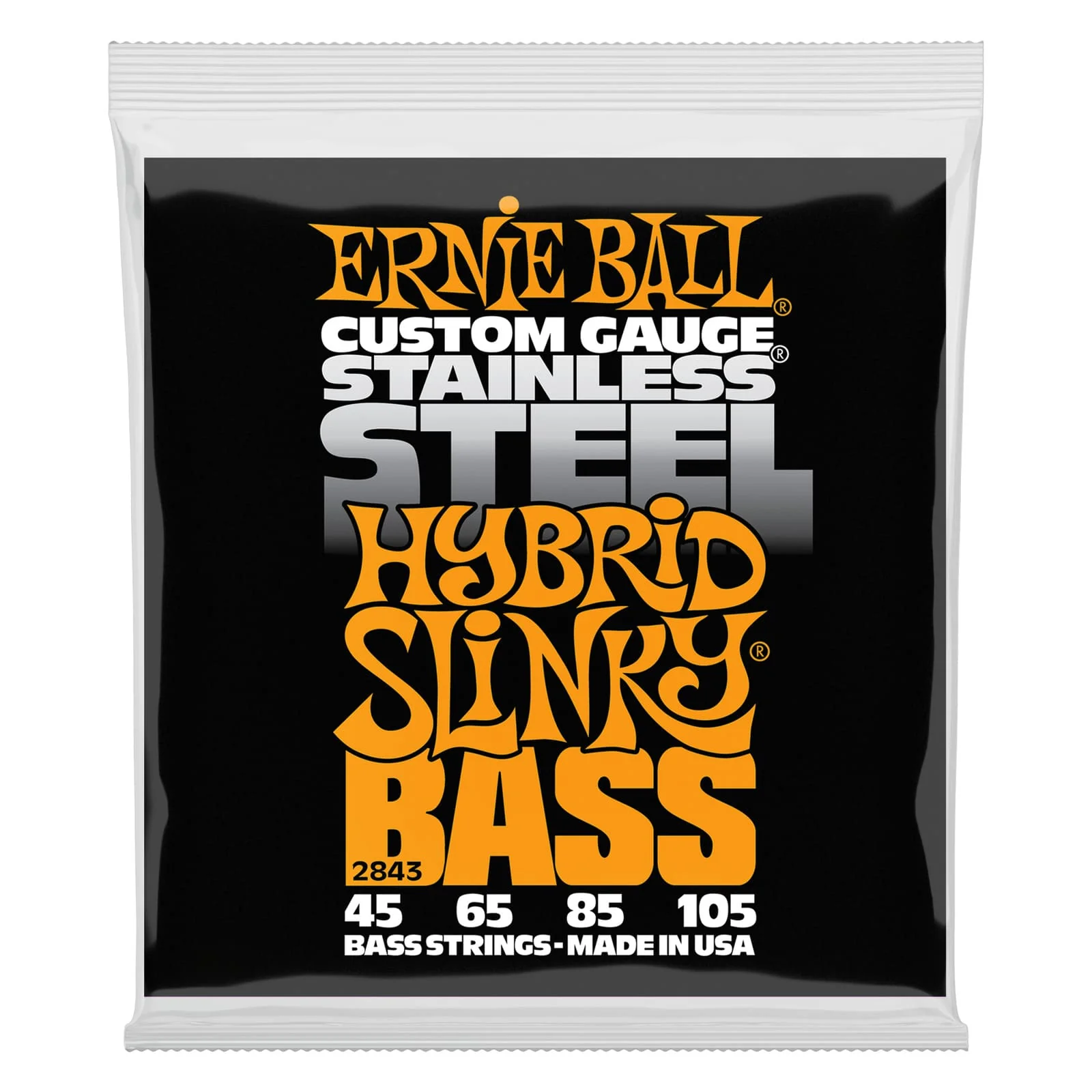 Ernie Ball Hybrid Slinky Stainless Steel Electric Bass Strings 45105