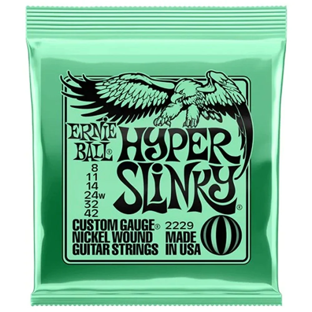 Ernie Ball Hyper Slinky Nickel Wound Electric Guitar Strings - (8-42)