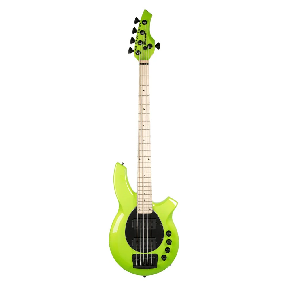 Ernie Ball Music Man Bongo 5 String Maple Fretboard Matte Black Hardware (Mantis Green)