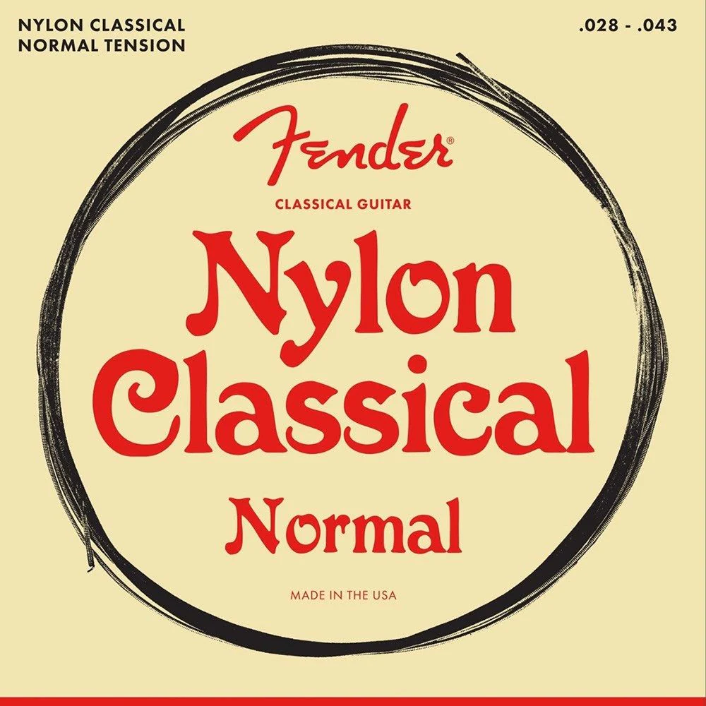 Fender 100 Clear/Silver Nylon Classical Guitar Strings Tie End - Normal Tension