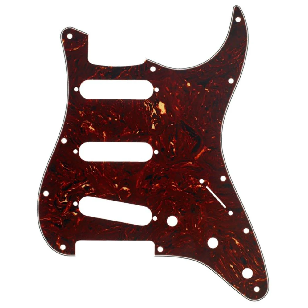Fender 11-Hole Modern-Style Stratocaster S/S/S Pickguard (Tortoise Shell, 4 Ply)