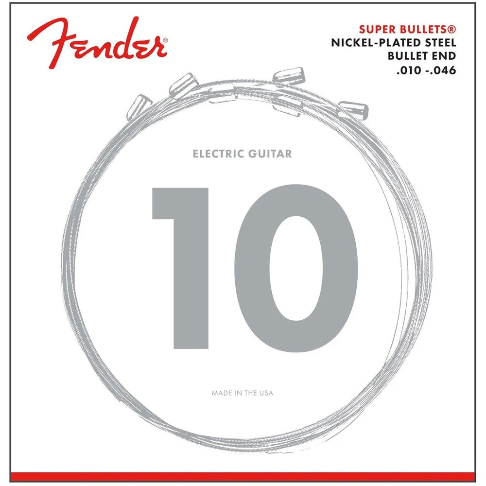 Fender 3250R Super Bullets Nickel Plated Steel Bullet End Electric Strings (10-46)