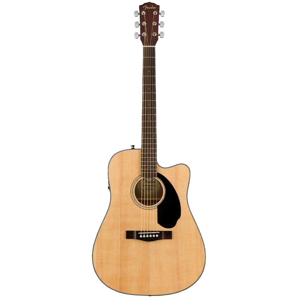 Fender CD-60SCE Acoustic Guitar Walnut Fingerboard w/ Cutaway & Pickup (Natural)