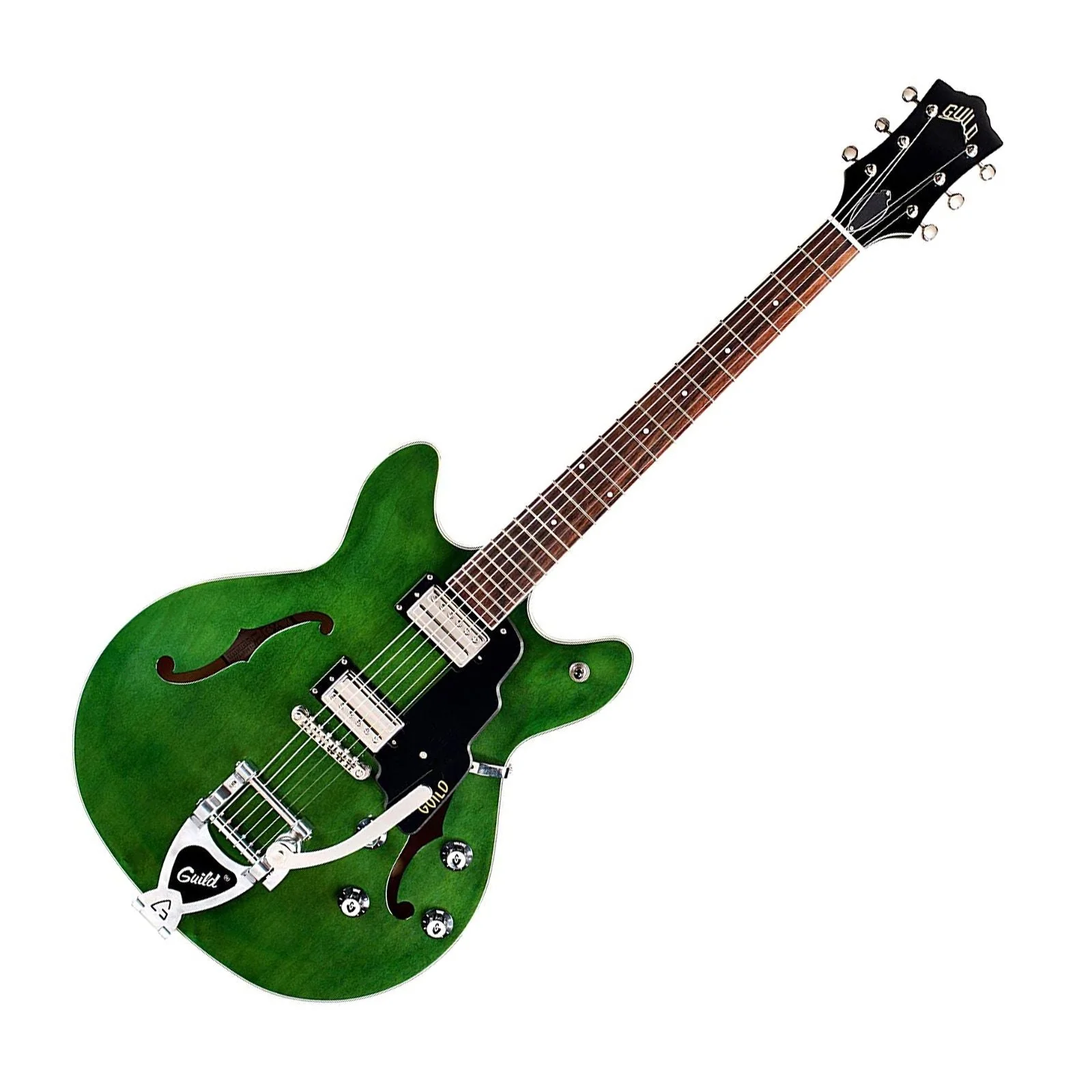 Guild Starfire I DC w/ Guild Vibrato Semi-Hollow Electric Guitar (Emerald Green)