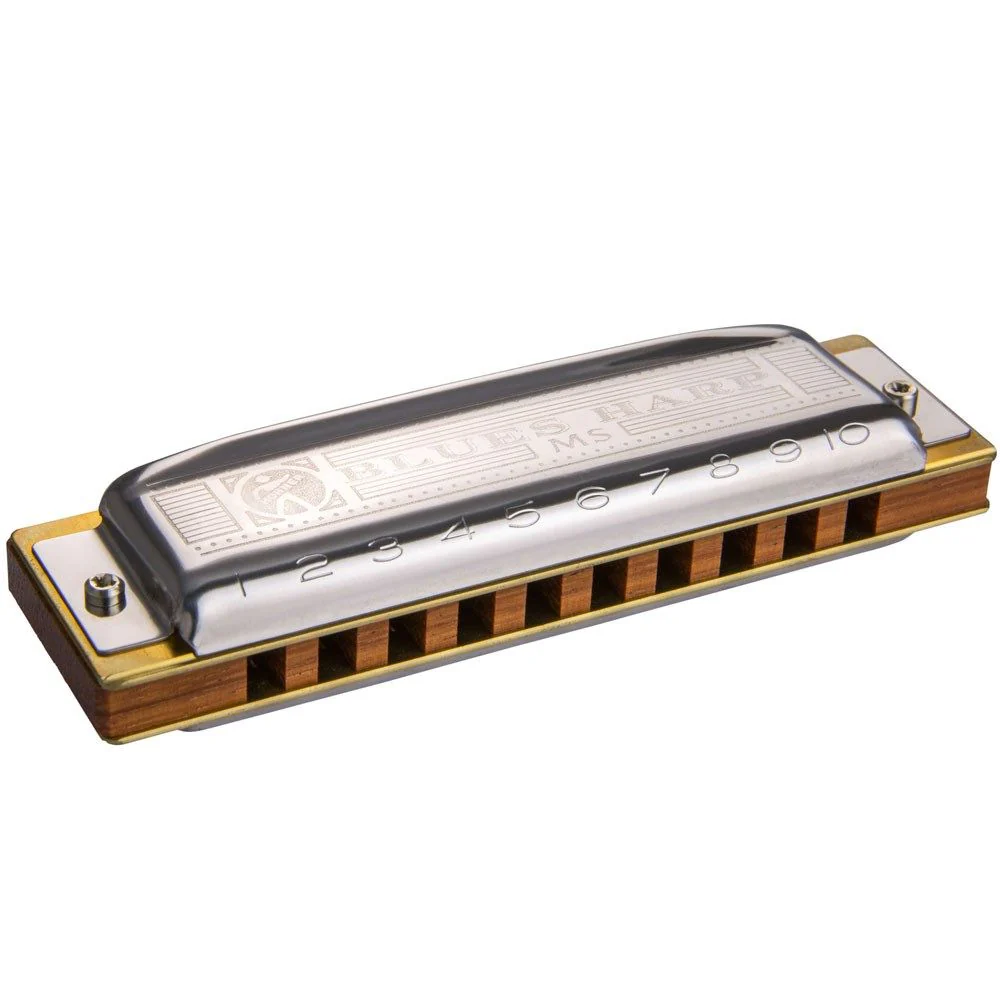 Hohner Blues Harp - 10 Hole Diatonic Harmonica w/ Wooden Reed in Key G