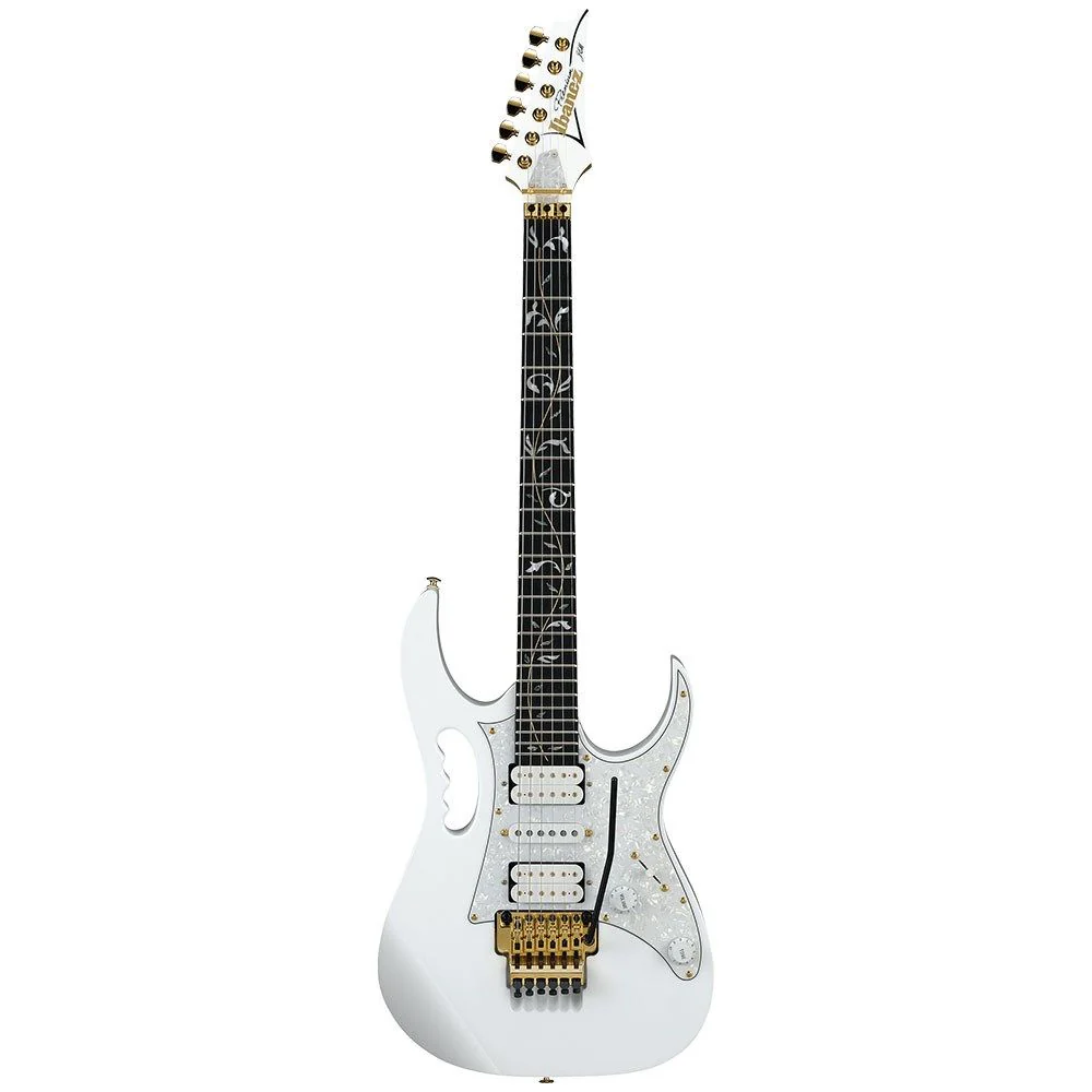 Ibanez JEM7VP Premium Steve Vai Signature Electric Guitar (White) inc Gig Bag