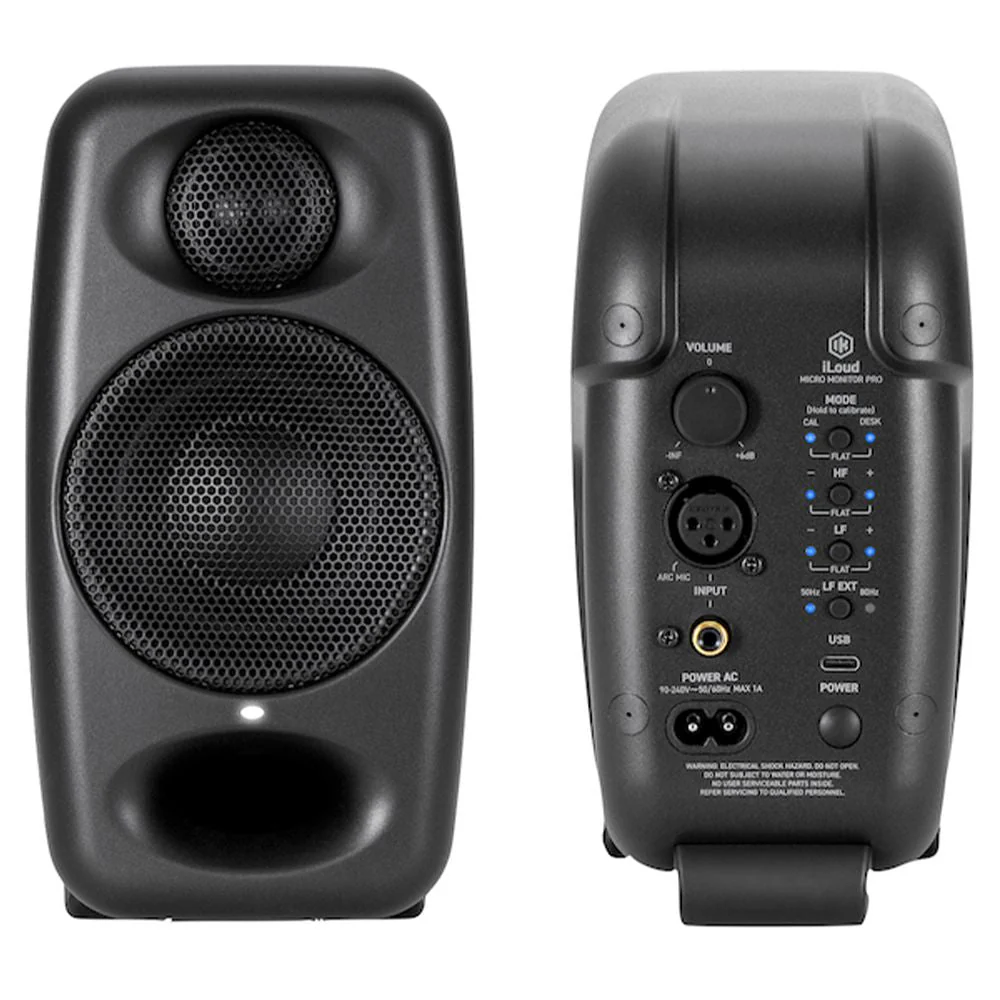 IK Multimedia iLoud Micro Monitors Pro w/ ARC Microphone Black (Pair)