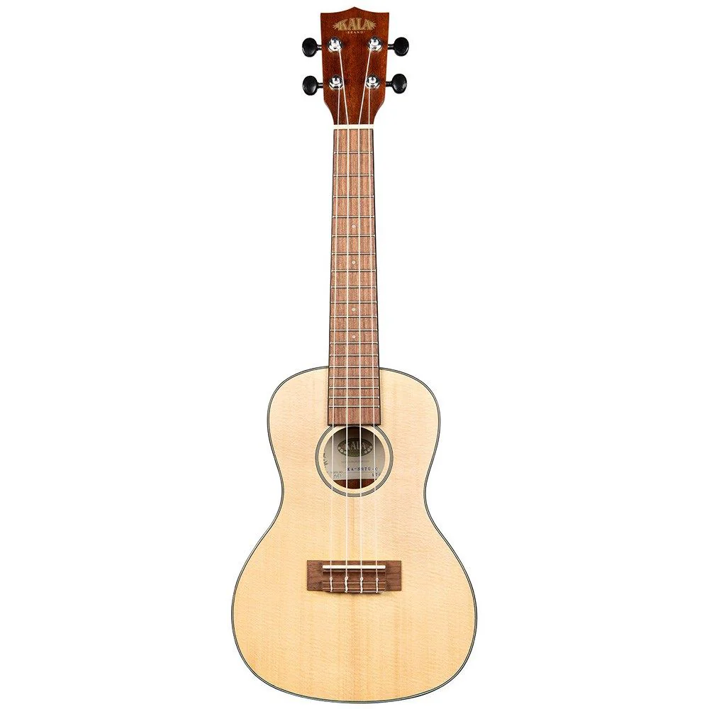 Kala KA-SSTU-C Solid Spruce Travel Concert Ukulele inc Custom Deluxe Gig Bag