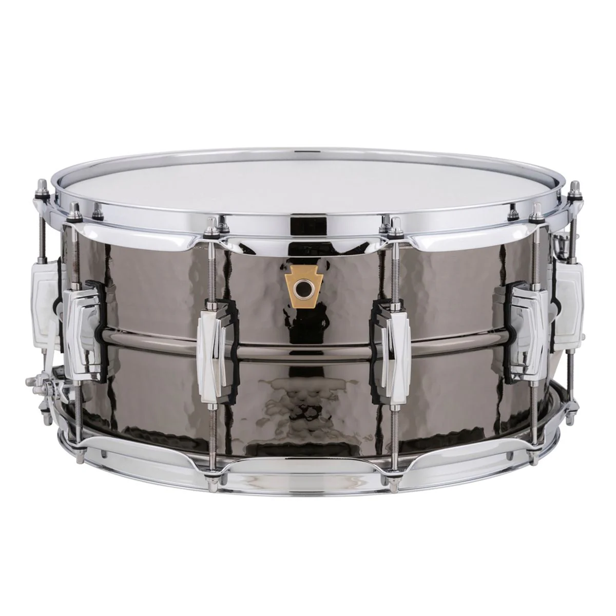 Ludwig Black Beauty 14" x 6.5" Hammered Shell Imperial Lug Snare Drum