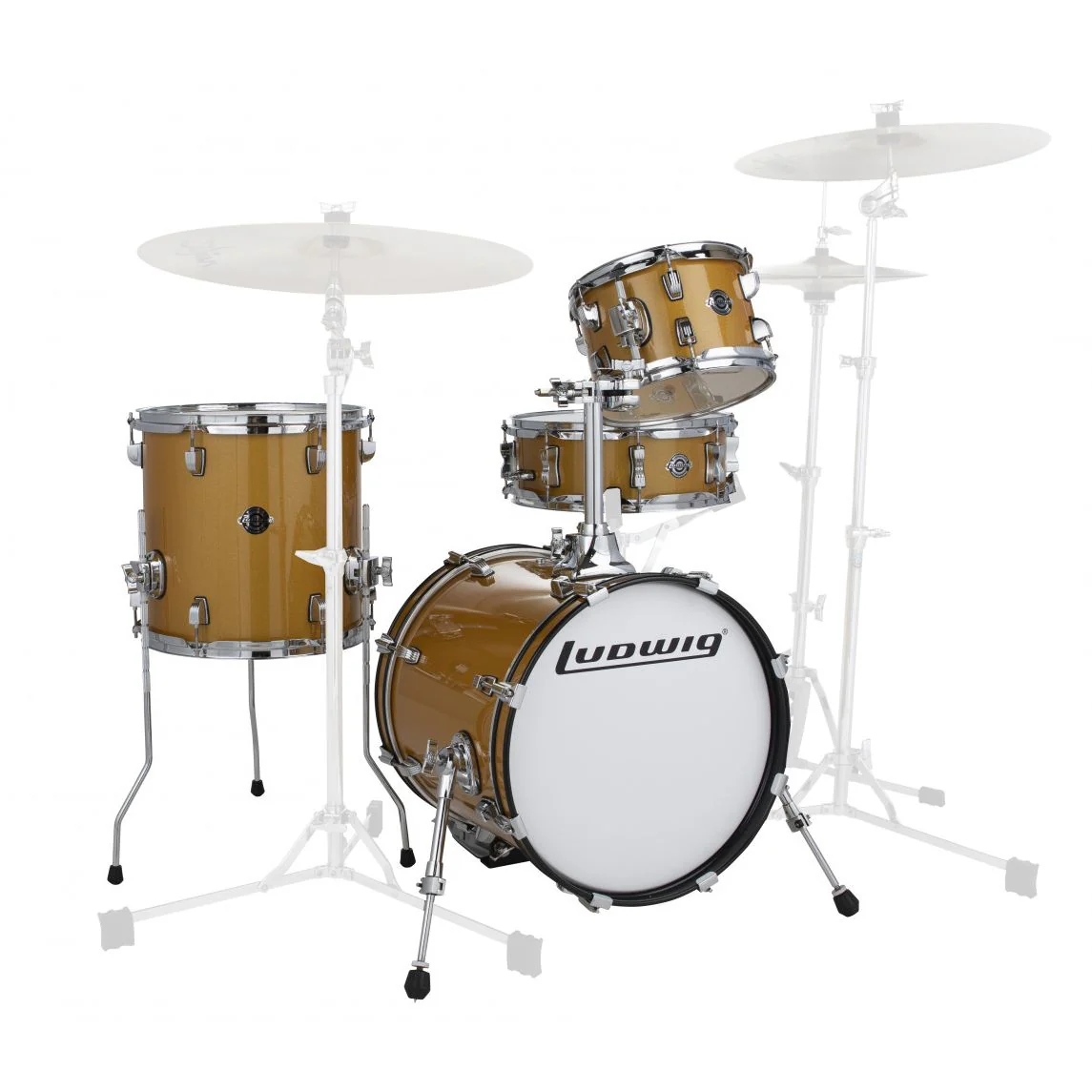 Ludwig LC179XX021 Questlove Breakbeat Drum Kit Gold Sparkle