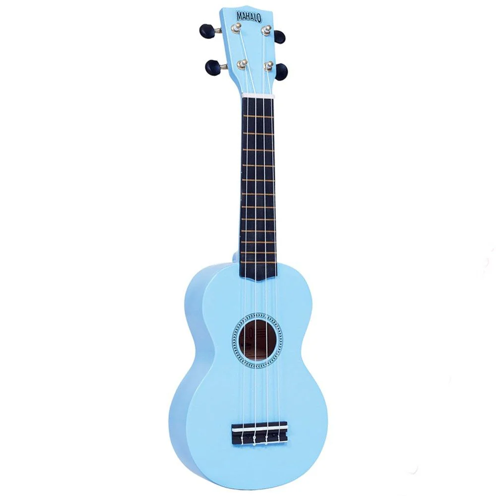 Mahalo Rainbow Series Soprano Ukulele (Light Blue) w/ Bag
