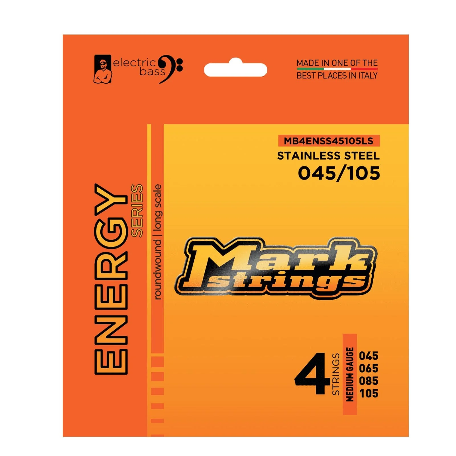 Markbass Energy Series Stainless Steel 4-String Bass Guitar String Set 45-105