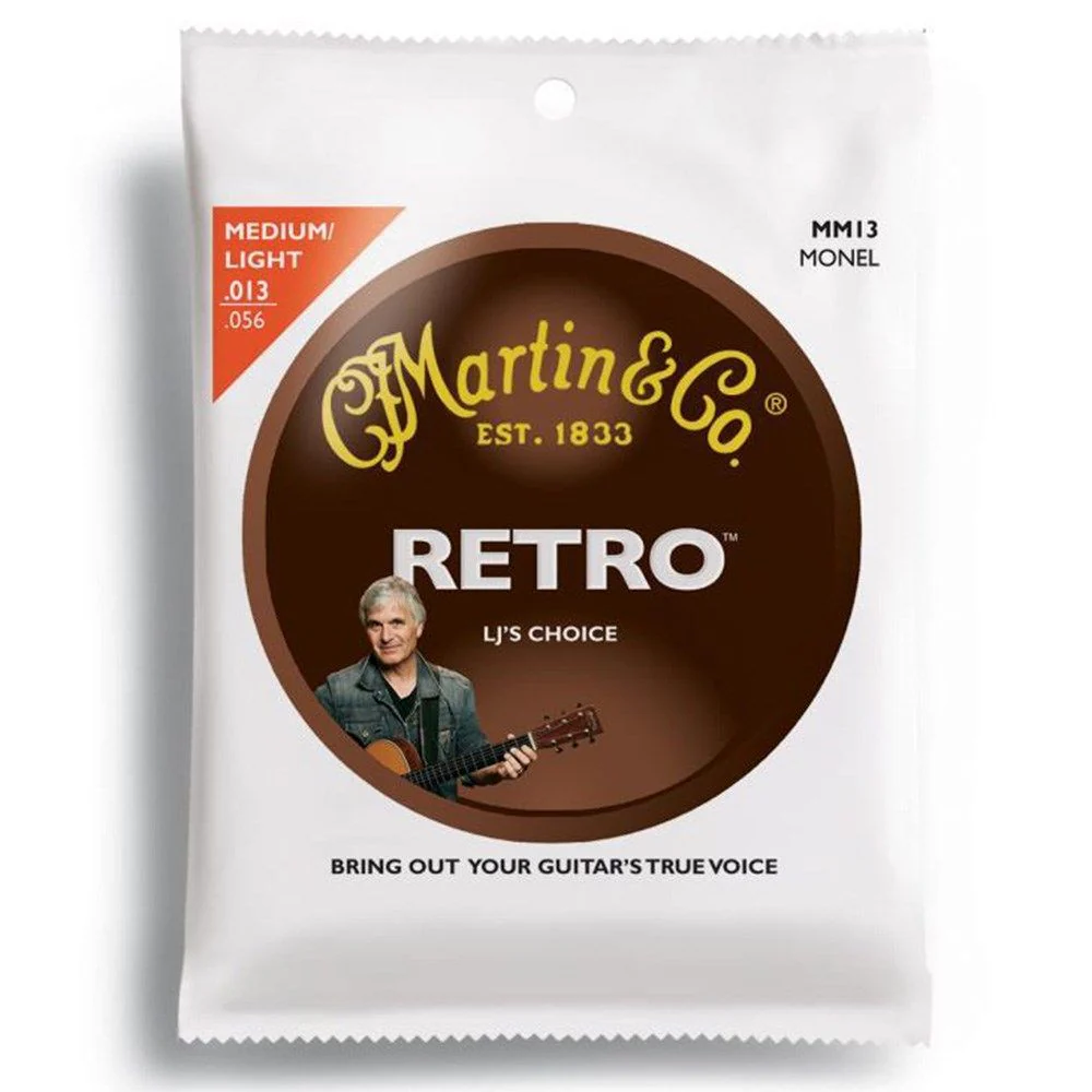 Martin MM13 Retro Medium Monel Acoustic Guitar Strings 13-56