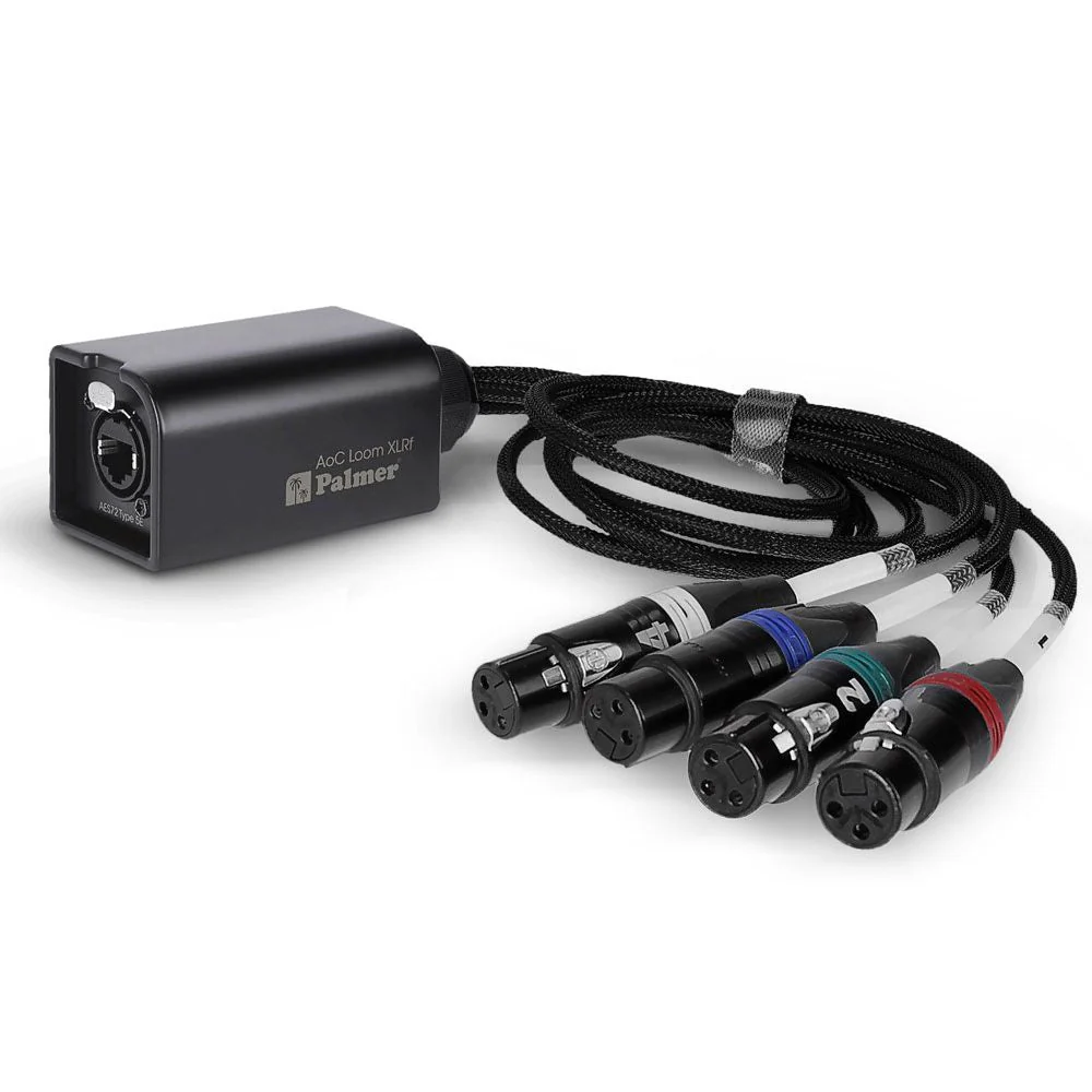 Palmer PAOCLXLRF Audio Over Cat Loom from EtherCON to 4x XLR Female