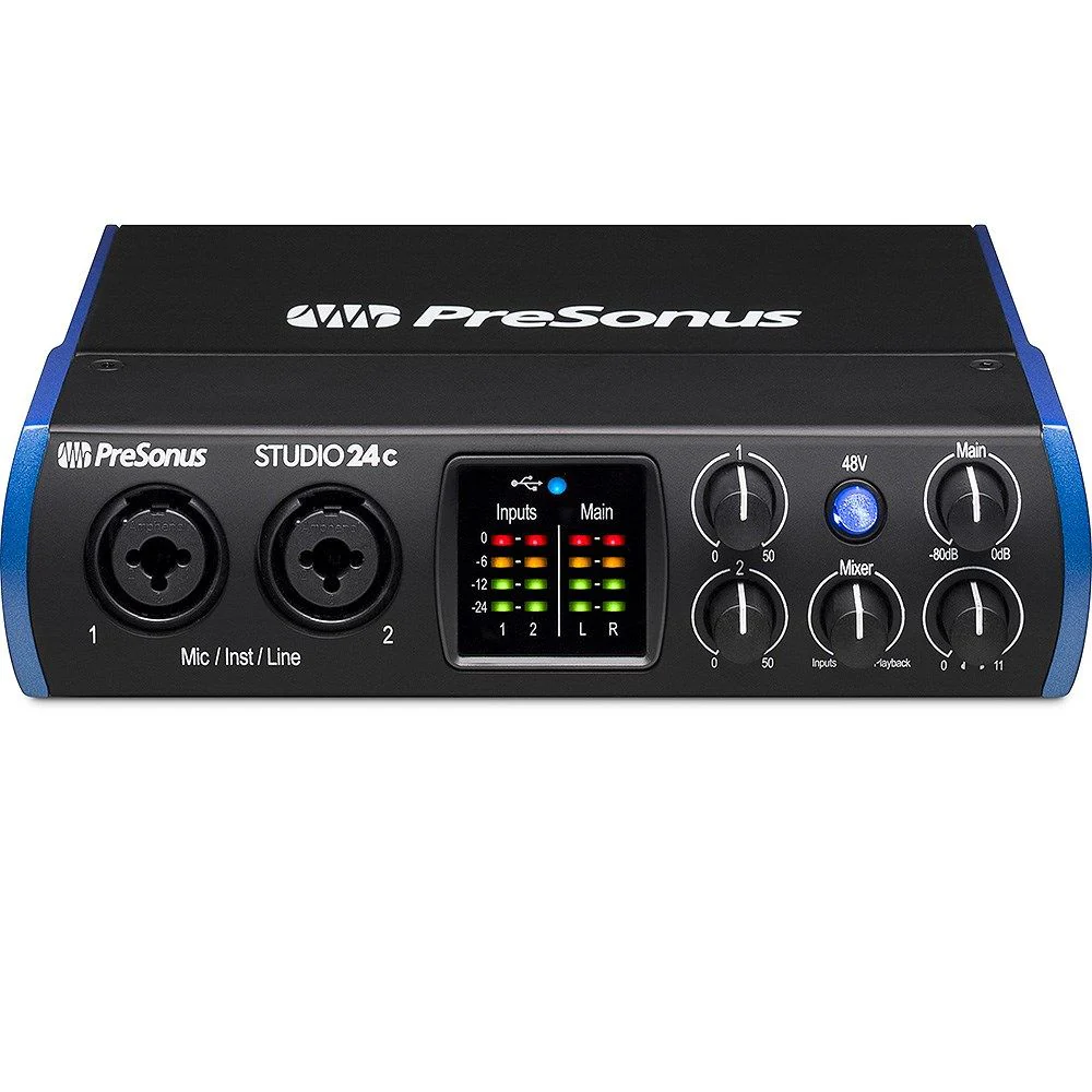PreSonus Studio 24c 2x2 USB-C Interface w/ Studio One Artist & Ableton Live Lite