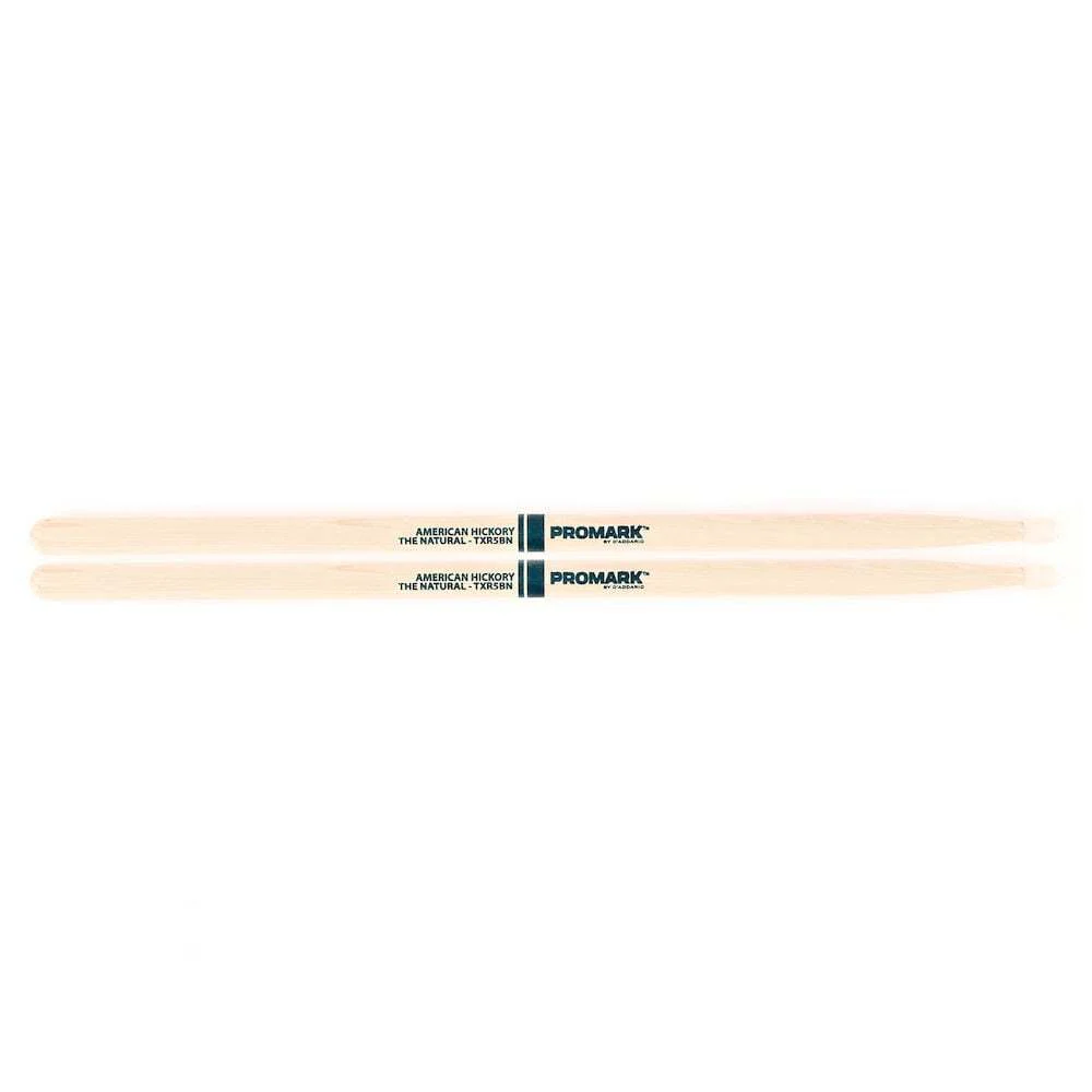 Promark Hickory 5B inchThe Natural inch Nylon Tip drumstick