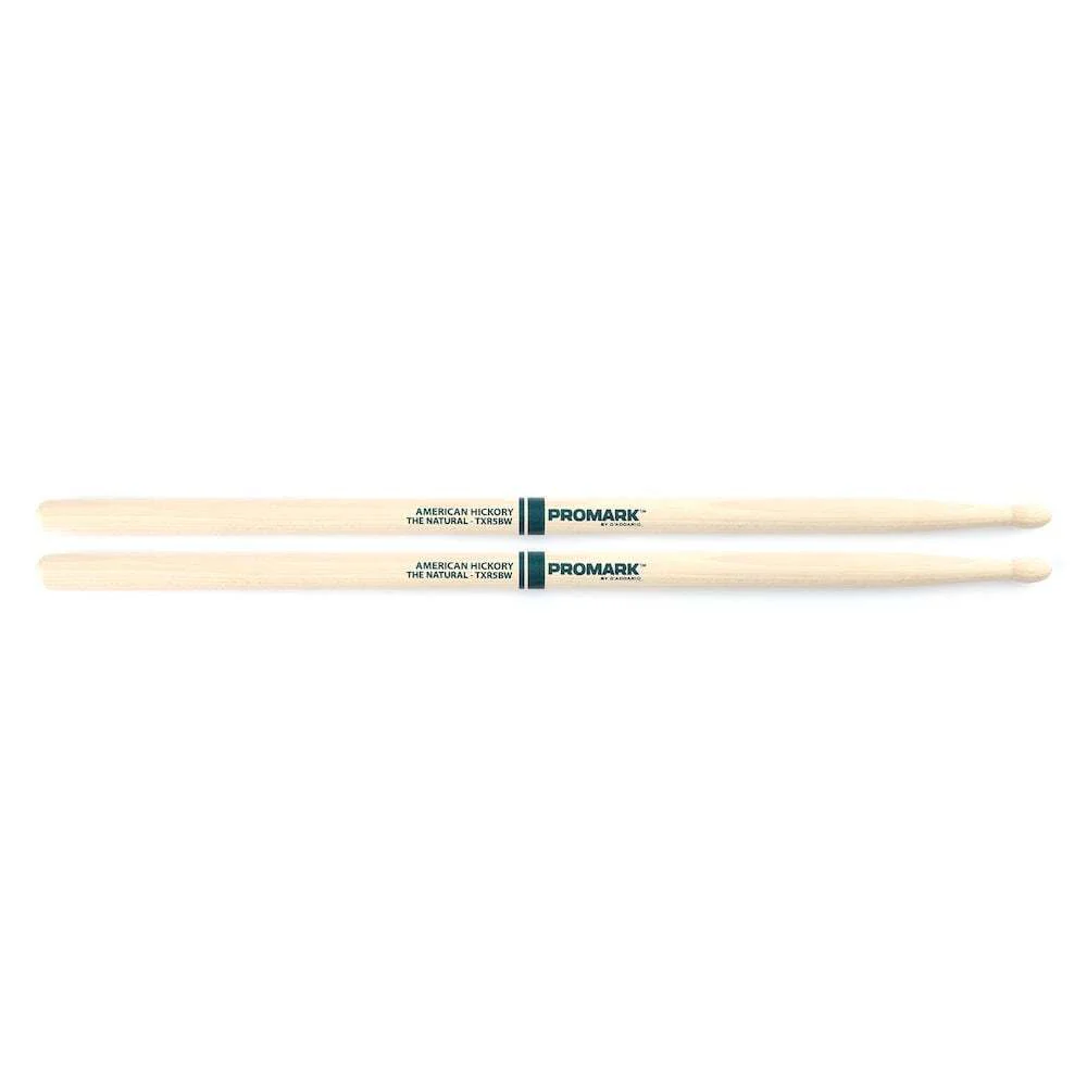 Promark Hickory 5B inchThe Natural inch Wood Tip drumstick