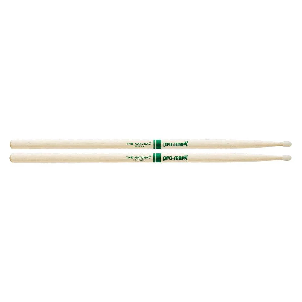 Promark Hickory 7A inchThe Natural inch Nylon Tip drumstick