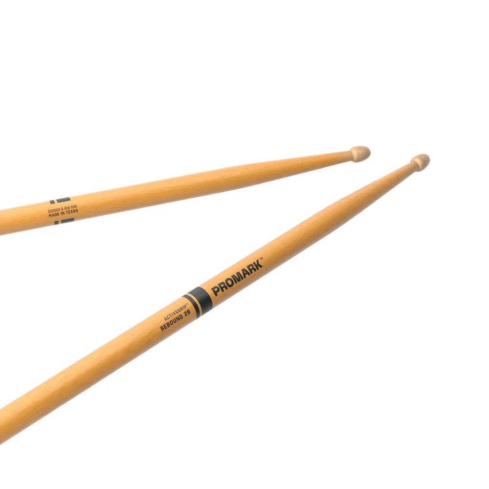 ProMark Rebound 2B ActiveGrip Clear Hickory Drumstick Acorn Wood Tip