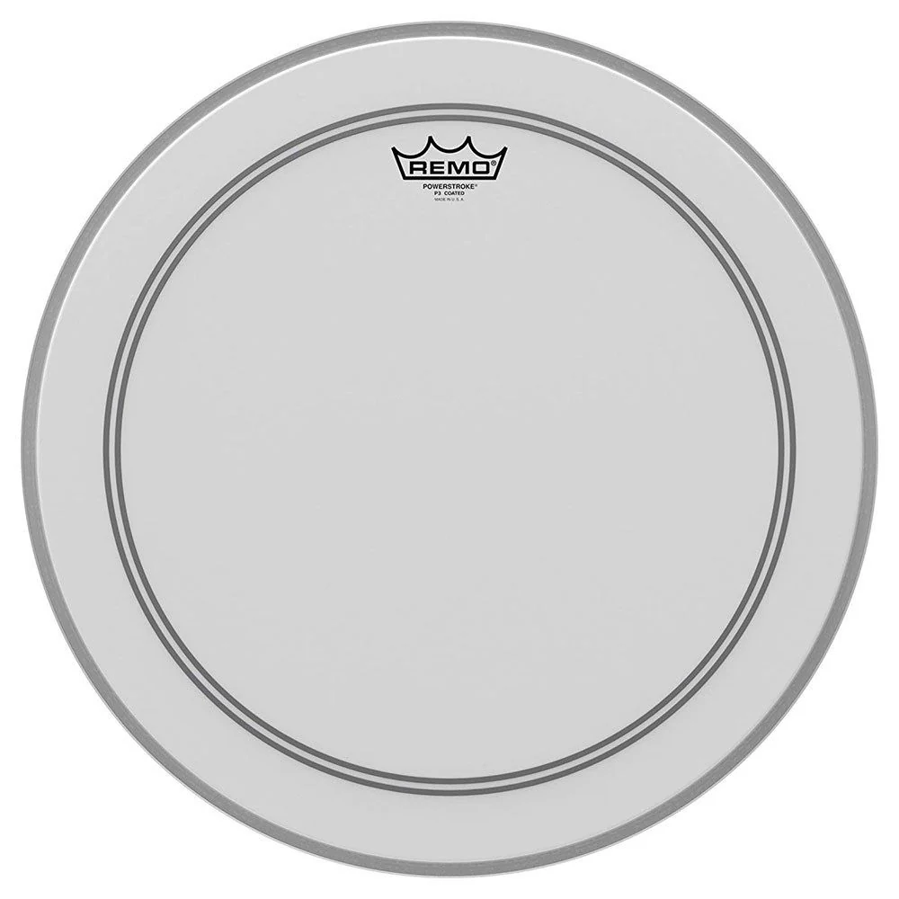 Remo P3-1122-C2 Powerstroke P3 Coated Bass Drumhead, 22" w/ Falam Patch