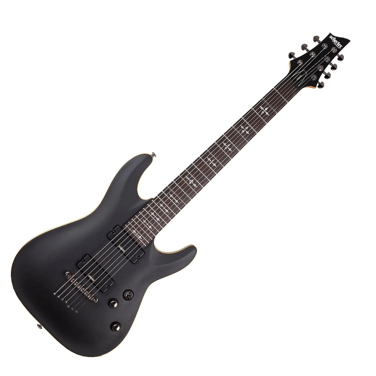 Schecter Demon7 7 String Electric Guitar Aged Black Satin