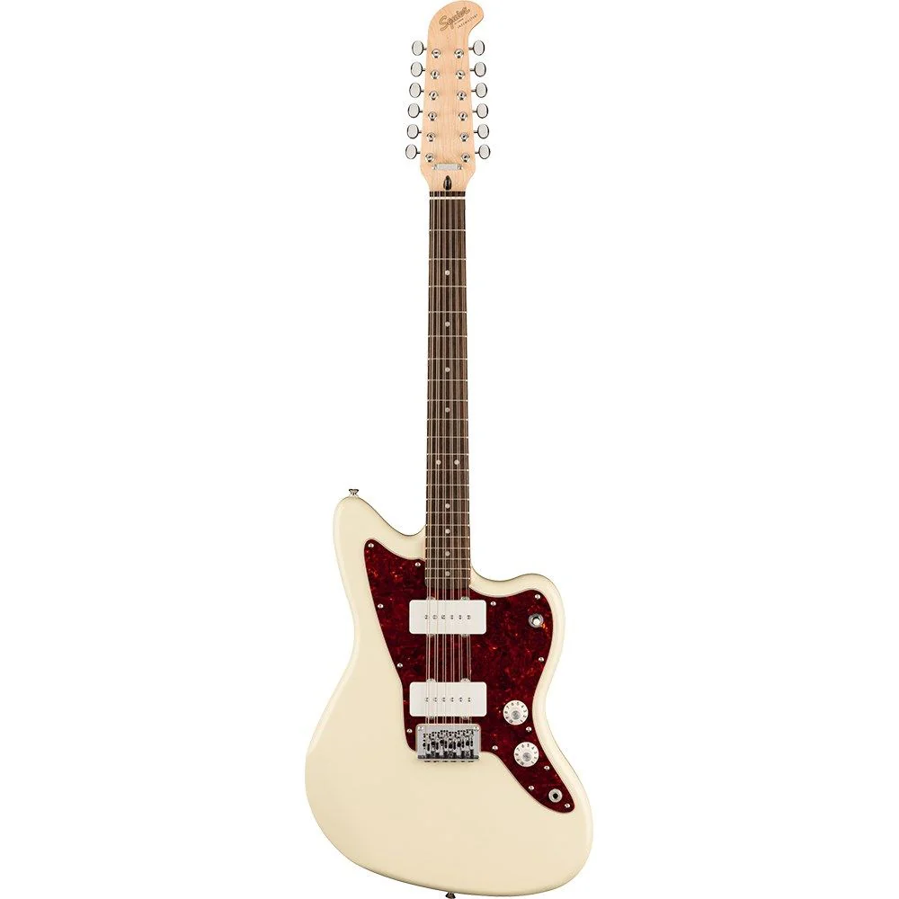 Squier Paranormal Jazzmaster XII Tortoiseshell Pickguard (Olympic White)