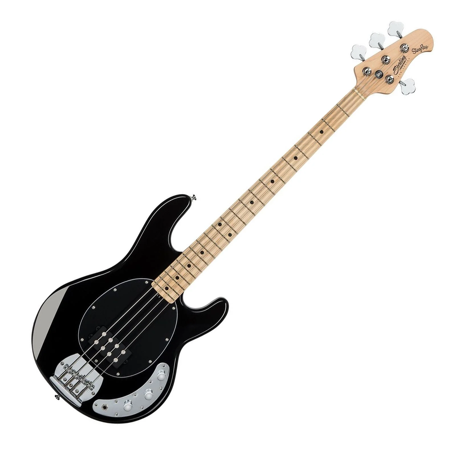 Sterling by Music Man StingRay Ray4 4-String Bass Guitar Maple Fingerboard (Black)
