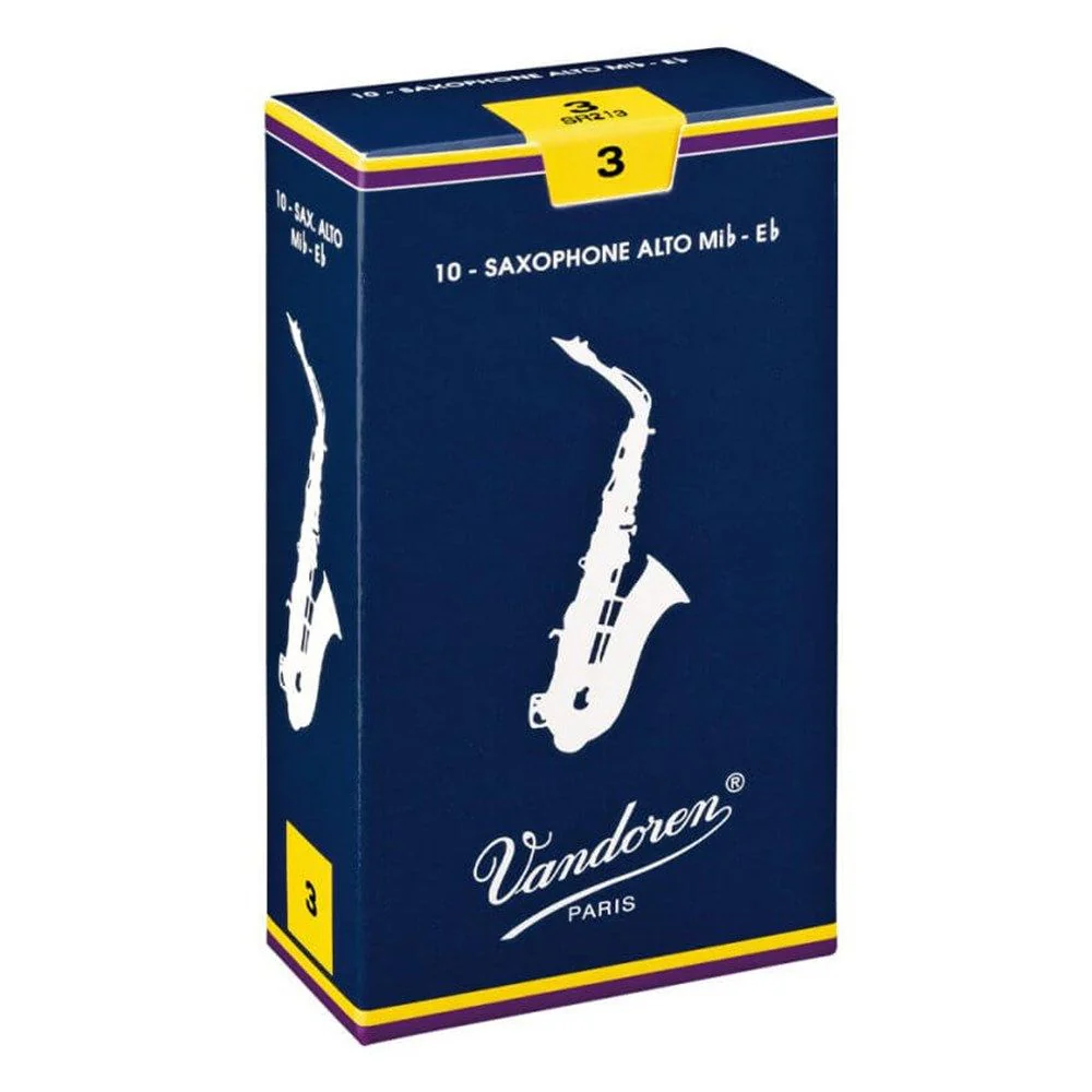 Vandoren Tradtional Eb Alto Saxophone Reed - Strength 2.5 (10-Pack)