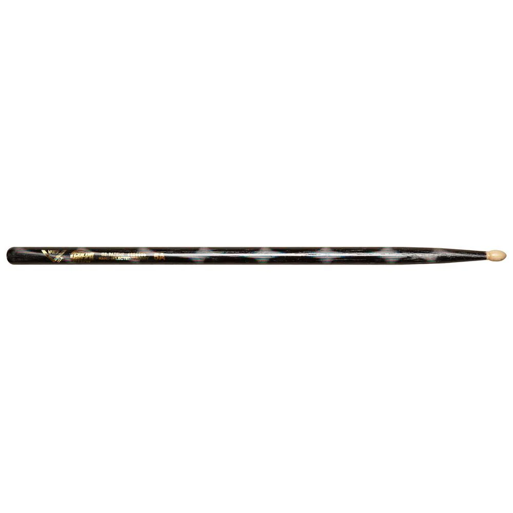 Vater VCBK5A Colour Wrap 5A Wood Tip Drumsticks (Black Optic) (Pair)