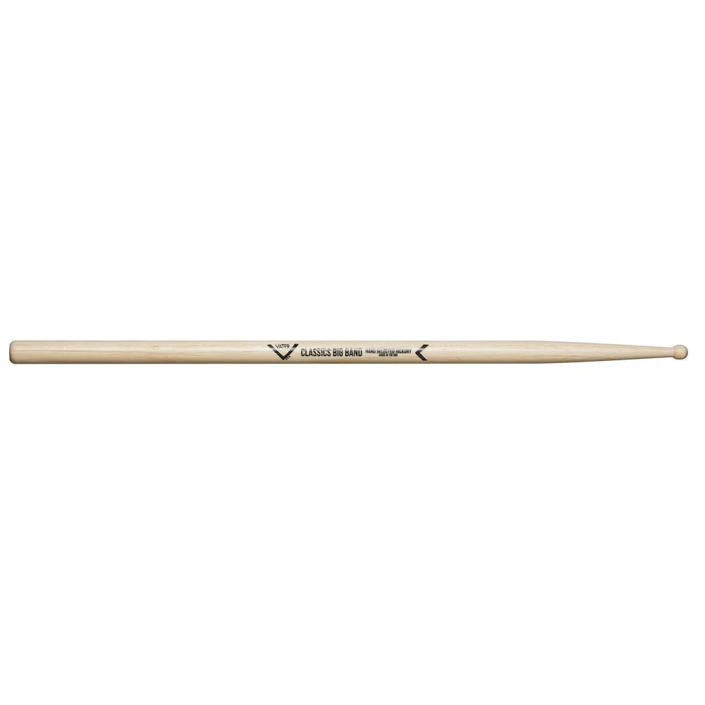 Vater VHCBBW Classics American Hickory Big Band Wood Tip Drumsticks (Pair)
