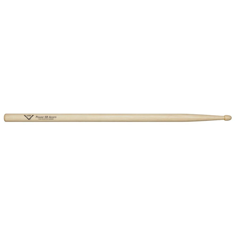 Vater VHP5BAW Power 5B Ameican Hickory Acorn Wood Tip Drumsticks (Pair)