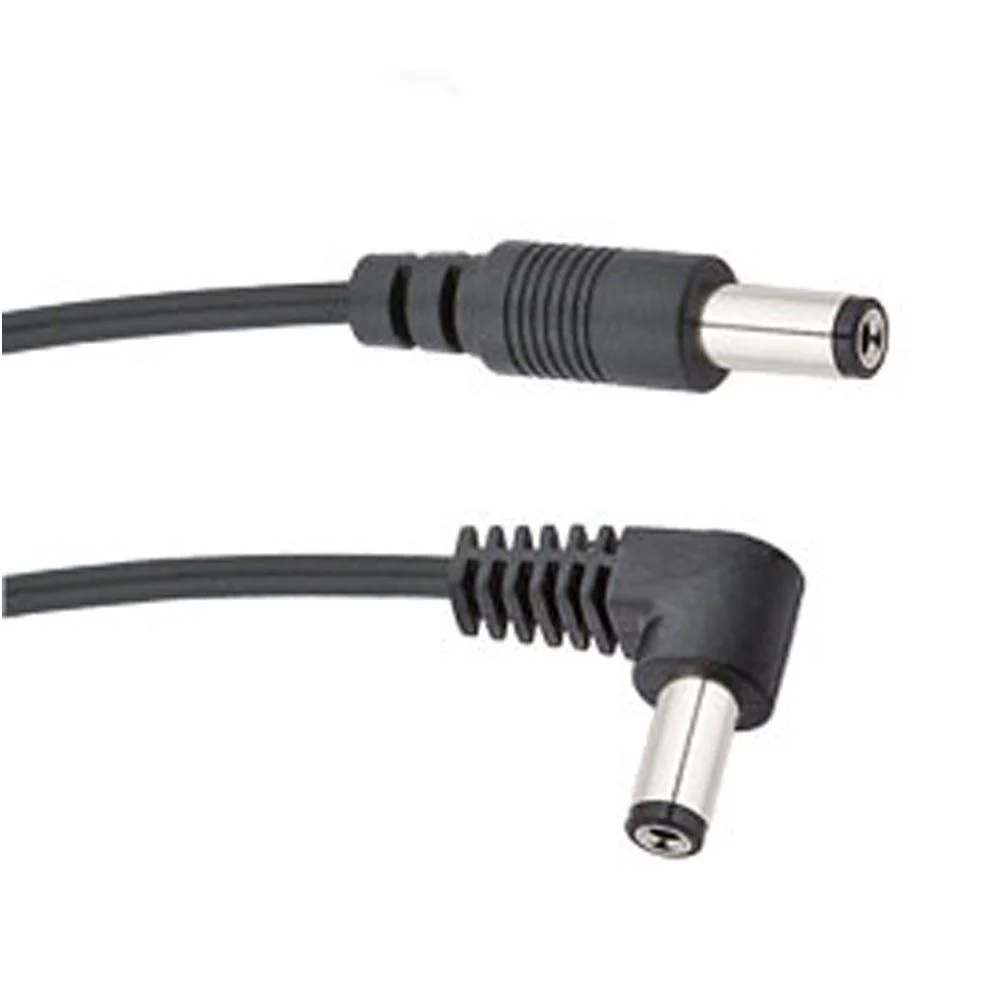 Voodoo Lab PPBAR-RS24 - 2.1mm Straight to R/A Barrel Cable Centre Negative Polarity (24")