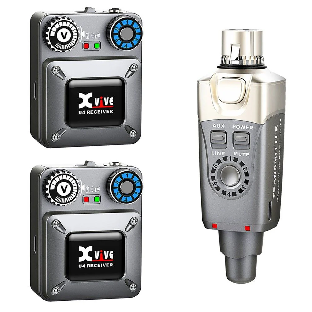 Xvive U4R2 Wireless In Ear Monitor System w/ 2 Receivers