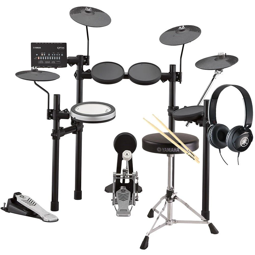 Yamaha DTX482K PLUS Electronic Drum Kit w/ DS550 Drum Stool HPH50 Headphones & Sticks
