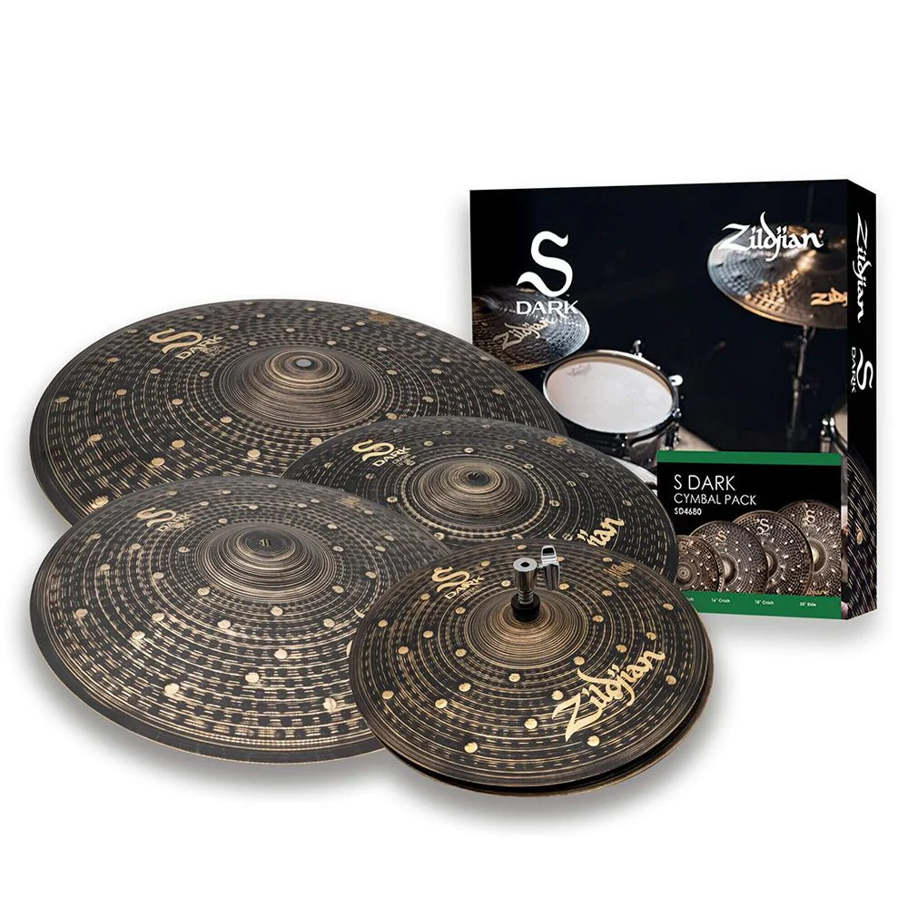 Zildjian S Dark Cymbal Pack 14" hats, 16" & 18" Crashes, 20" Ride